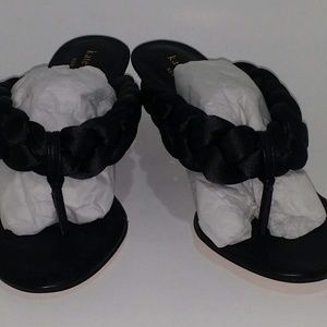 Kate Spade New York Black Satin Sandals